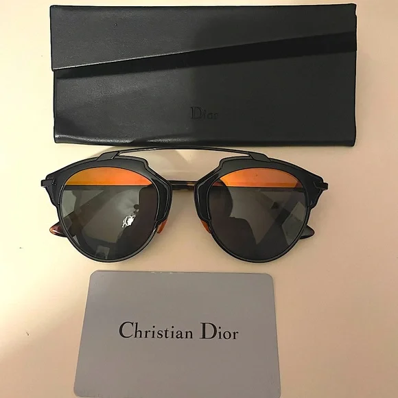 Dior Brow Bar Red Mirrored Sunglasses DIOR Dior3D S1I Dm40127I M (57 - 18) with Red lenses and  main image 3